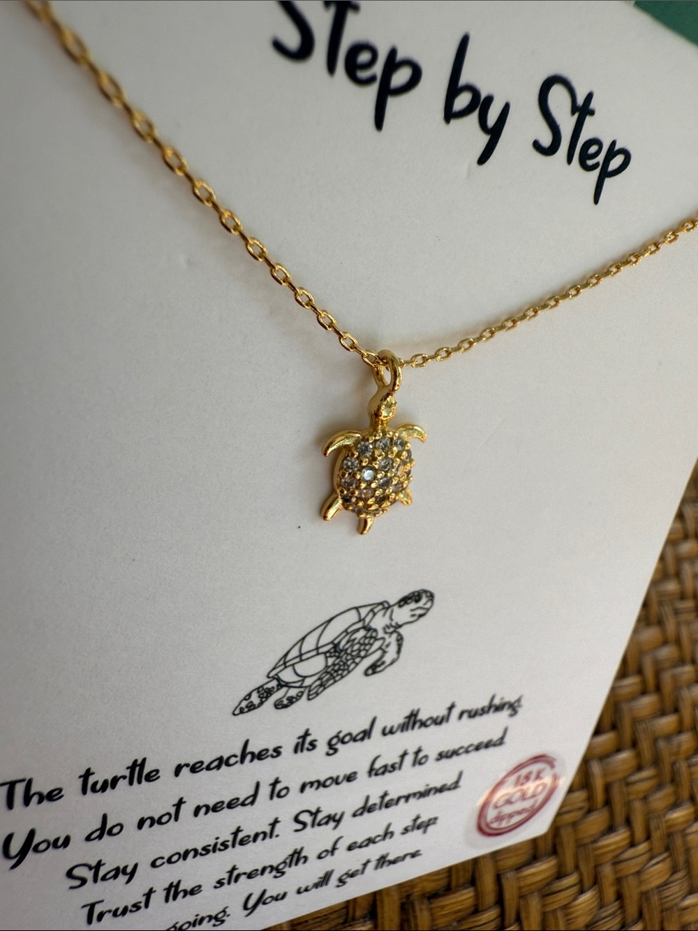 18K Gold-Dipped Turtle Pendant Necklace - Gold - Picture 2 of 9